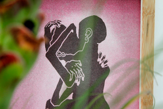 Risographie Kunstdruck "Kiss" von Valerie Hennekemper