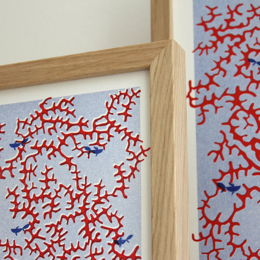 Coral Bright (offene Auflage) | Risographie Print