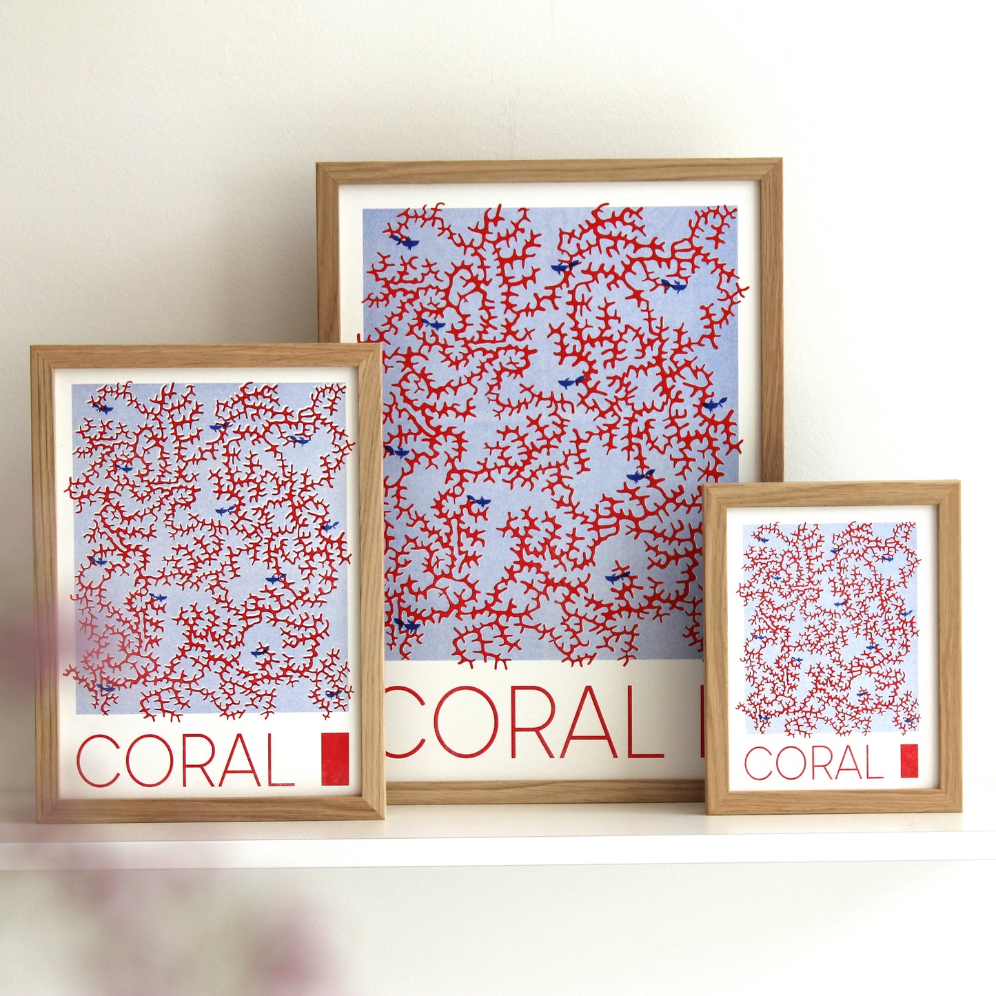 Coral Bright (offene Auflage) | Risographie Print