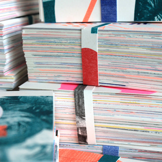 Riso Notizzettelblock: Ein Stapel Kunst