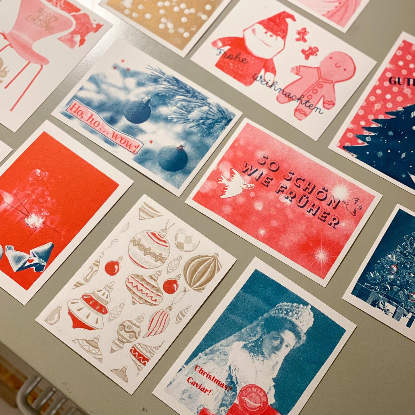 Risographie Weihnachtskarten Ergebnisse