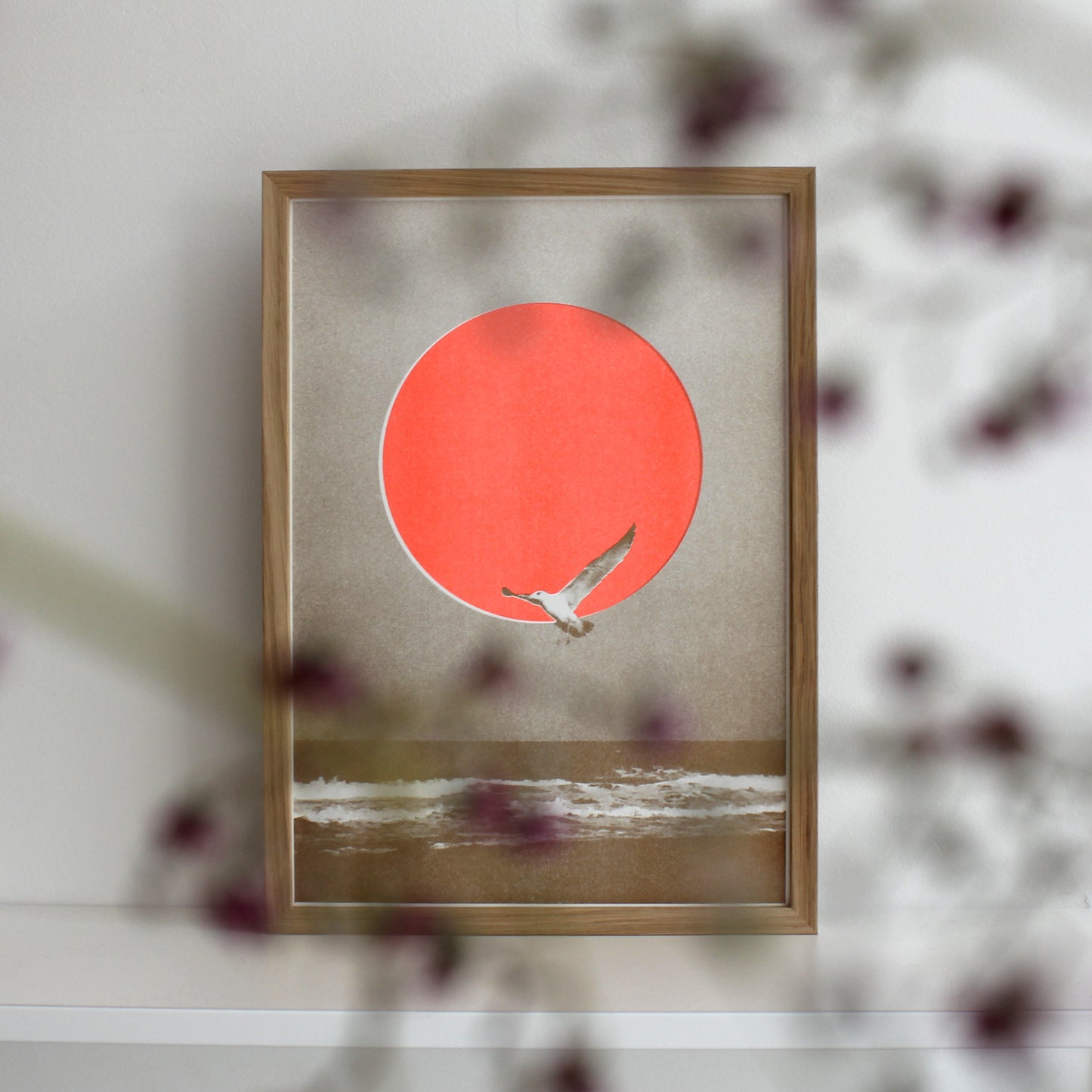 Möwe Fluo (offene Auflage) | Risographie Print