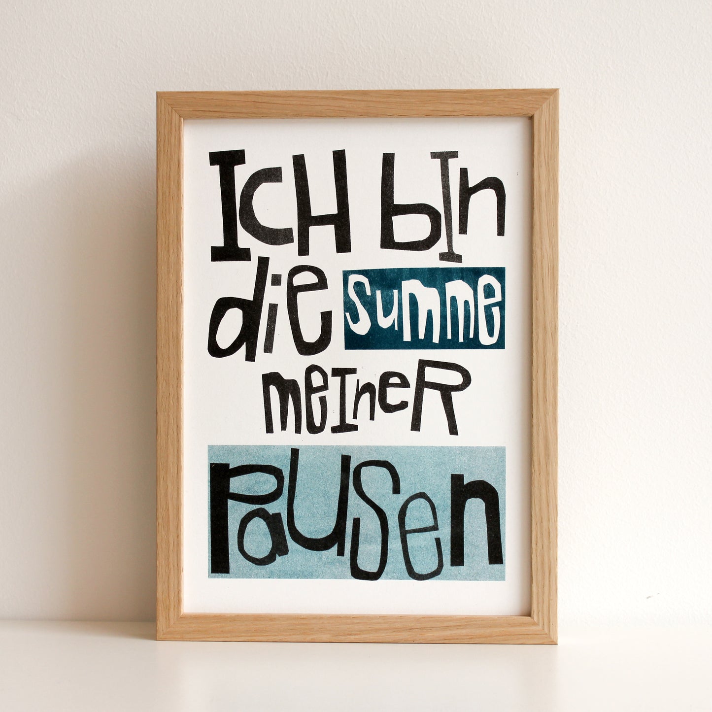 Summe meiner Pausen (Limitierte Risographie) | Kunst Poster