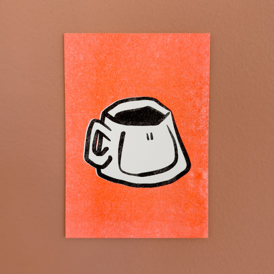 Postkarte "Grinsetasse" | Karte für Morgenmenschen (und Morgenmuffel)