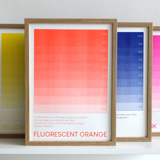 Fluorescent Orange (offene Auflage) | Kunst Poster