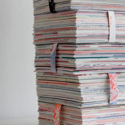 Riso Notizzettelblock: Ein Stapel Kunst