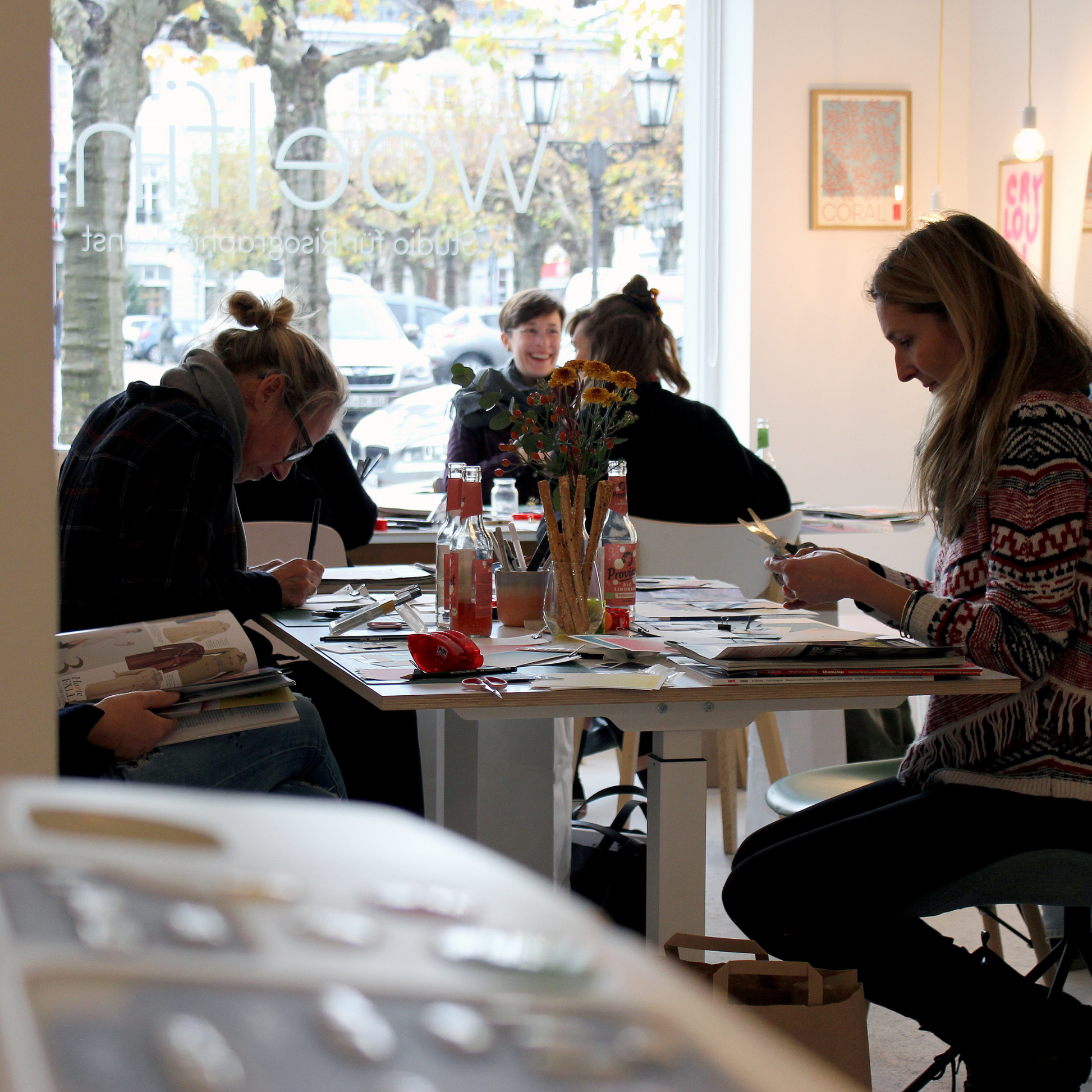Kreativer Workshop im woelfins Studio