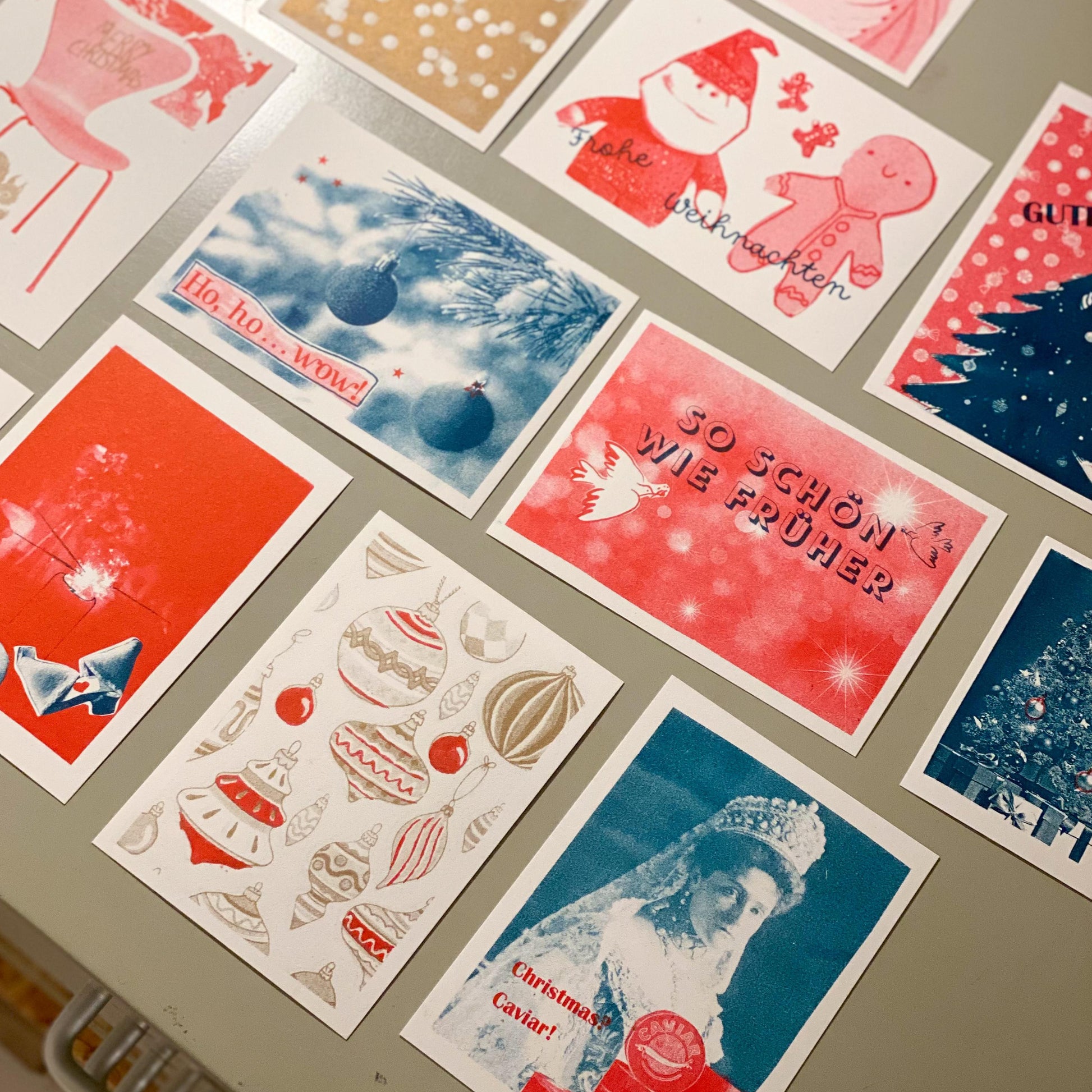 Risographie Weihnachtskarten Ergebnisse