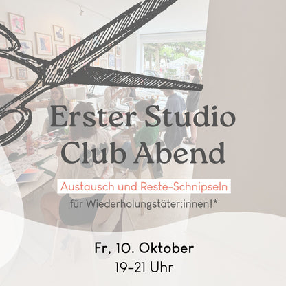 10.10.2025, 19-21 Uhr: Studio Club Abend