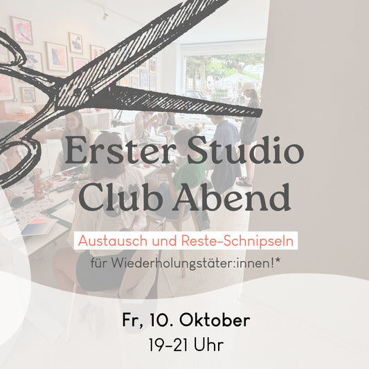 10.10.2025, 19-21 Uhr: Studio Club Abend