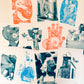 Monochrome Risographien Workshop Ergebnisse