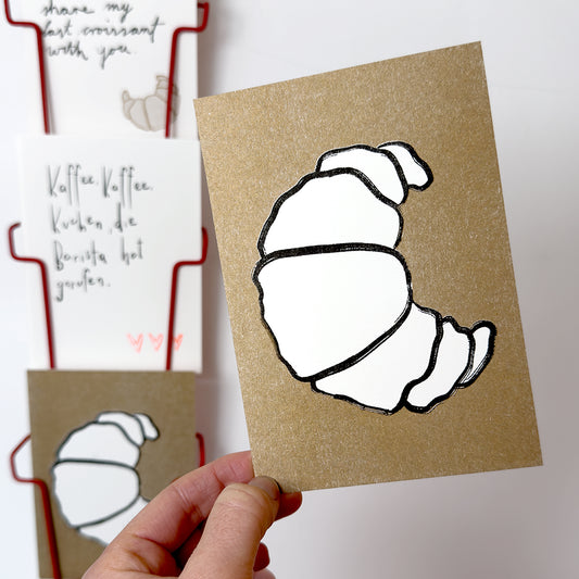 Postkarte "Croissant" | Karte für Frühstückfreunde