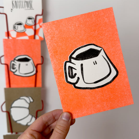 Postkarte "Grinsetasse" | Karte für Morgenmenschen (und Morgenmuffel)